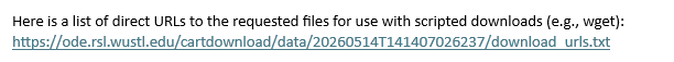 New ODE Feature - Download URL list included with fulfilled cart requests